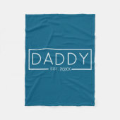 Daddy Est Year For New Dad _1  Fleece Deken (Voorkant)