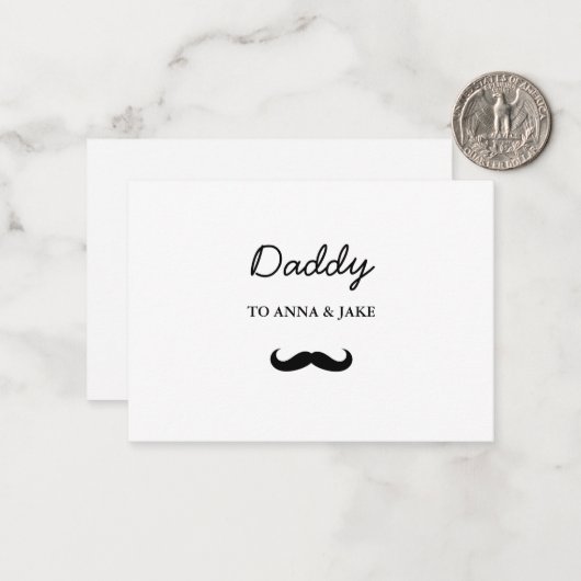 Daddy Flatsnor Card | Vaderdag Cadeau Notitiekaartje (Voorkant / Achterkant in situ)