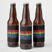 Daddy Gay Pride Maand LGBTQ Vaders Dag Regenboog Bier Etiket (Flessen)