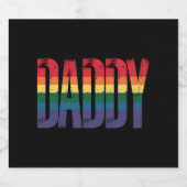 Daddy Gay Pride Maand LGBTQ Vaders Dag Regenboog Bier Etiket (Enkel label)