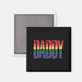 Daddy Gay Pride Maand LGBTQ Vaders Dag Regenboog Magneet (Voorkant / Achterkant)