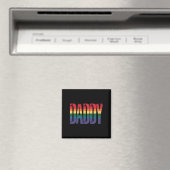 Daddy Gay Pride Maand LGBTQ Vaders Dag Regenboog Magneet (Insitu (Vaatwasser))
