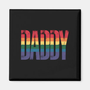 Daddy Gay Pride Maand LGBTQ Vaders Dag Regenboog Magneet