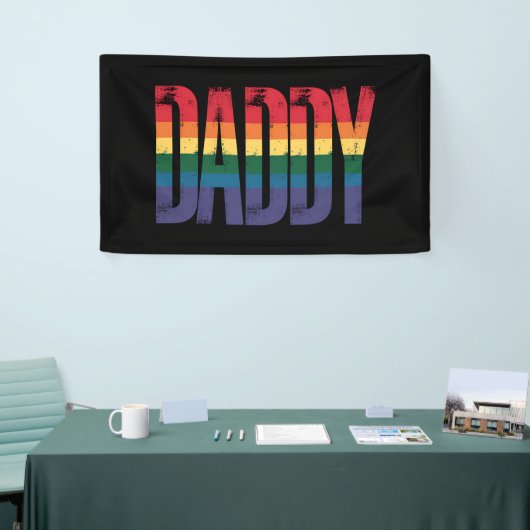 Daddy Gay Pride Maand LGBTQ Vaders Dag Regenboog Spandoek (Beurs)