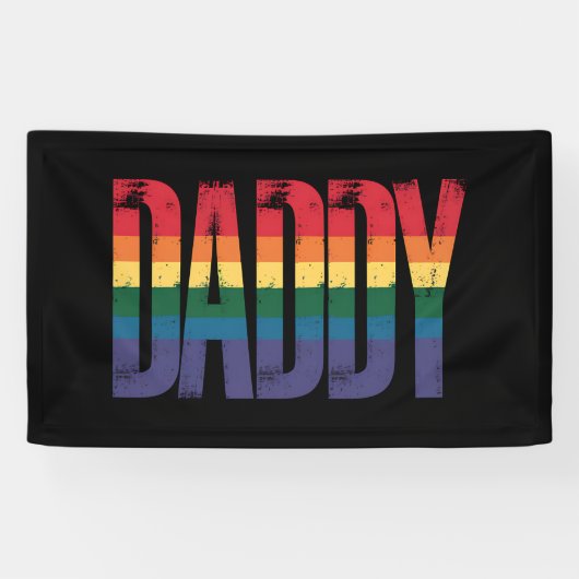 Daddy Gay Pride Maand LGBTQ Vaders Dag Regenboog Spandoek (Horizontaal)