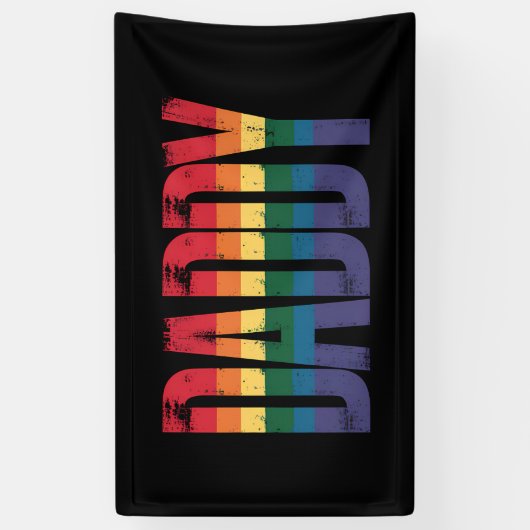 Daddy Gay Pride Maand LGBTQ Vaders Dag Regenboog Spandoek (Verticaal)