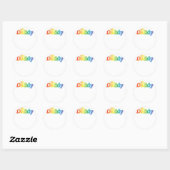 Daddy Gay Pride Ronde Sticker (Vel)