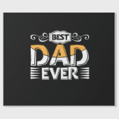 Daddy Gift Best Dad Ever Cadeaupapier (Vlak)