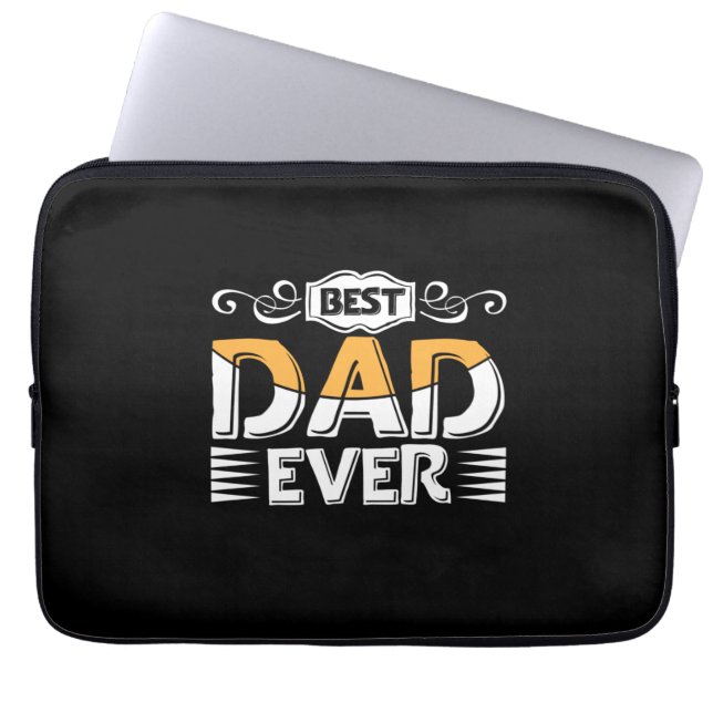 Daddy Gift Best Dad Ever Laptop Sleeve (Voorkant)