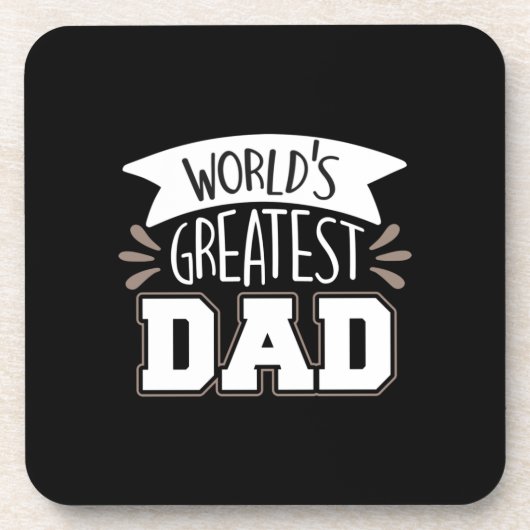 Daddy Gift World's Greatest Dad Bier Onderzetter (Voorkant)
