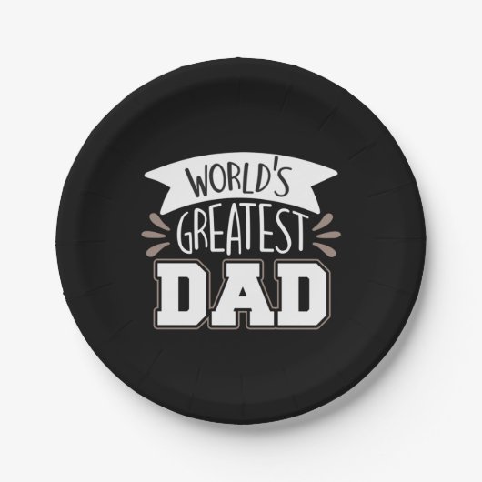 Daddy Gift World's Greatest Dad Papieren Bordje (Voorkant)