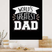 Daddy Gift World's Greatest Dad Poster (Keuken)