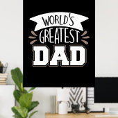 Daddy Gift World's Greatest Dad Poster (Thuiskantoor)