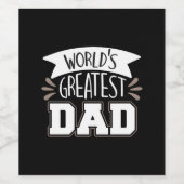 Daddy Gift World's Greatest Dad Wijn Etiket (Enkel label)