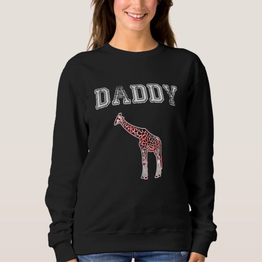 DADDY Giraffe Men Red Plaid Christmas Pajama Famil Trui (Voorkant)