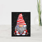 Daddy Gnome Christmas Pajamas Matching Family Grou Kaart (Voorkant)