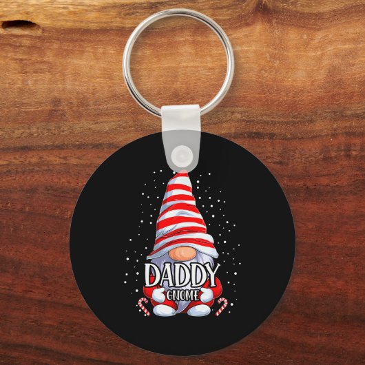 Daddy Gnome Christmas Pajamas Matching Family Grou Sleutelhanger (Voorkant)