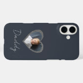 Daddy Grey Hart Eerste Vaderdag Fotocollage Case-Mate iPhone Case (Achterkant (horizontaal))