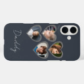 Daddy Grey Hearts Vier Kids Fotocollage  Case-Mate iPhone Case (Achterkant (horizontaal))