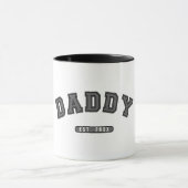 Daddy Grey Leather Est. Gevestigde Grafisch Vormge Mok (Midden)