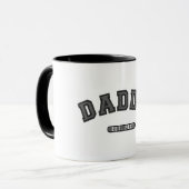 Daddy Grey Leather Est. Gevestigde Grafisch Vormge Mok (Voorkant links)
