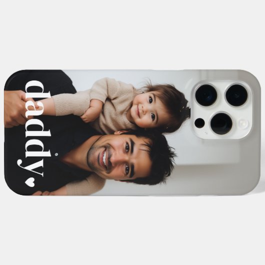 Daddy Heart - Eerste Vaderdag Foto Case-Mate iPhone Case (Achterkant (horizontaal))