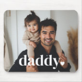 Daddy Heart - Eerste Vaderdag Foto Muismat (Voorkant)