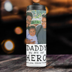 Daddy Held Typography Vader-dag Foto Thermosbeker