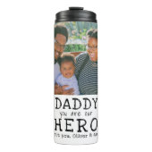 Daddy Held Typography Vader-dag Foto Thermosbeker (Voorkant)