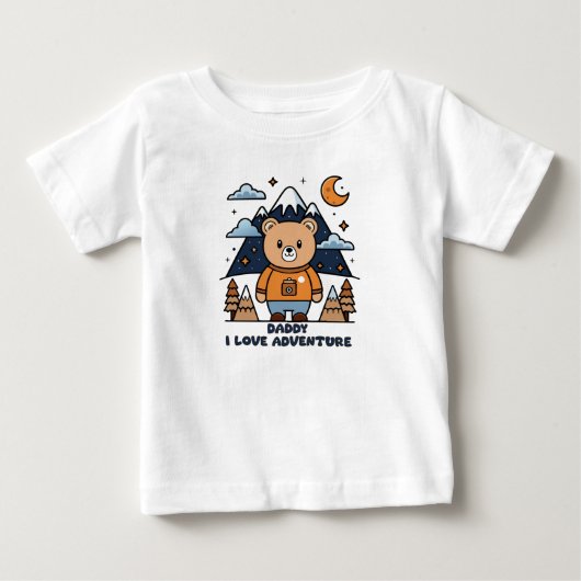 DADDY I LOVE ADVENTURE T-SHIRT VOOR BABY (Voorkant)