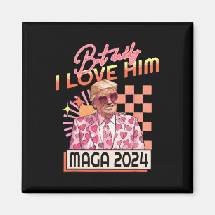 Daddy I Love Him Maga 2024 Donald Trump Back 4th O Magneet