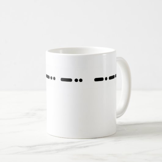 DADDY in Morse Code Mok (Voorkant rechts)