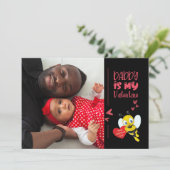 Daddy Is My Valentine Feestdagenkaart (Staand voorkant)