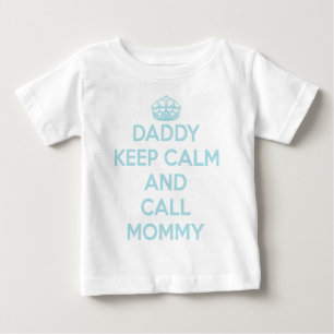 Daddy Keep Calm T-shirt (lichtblauw)