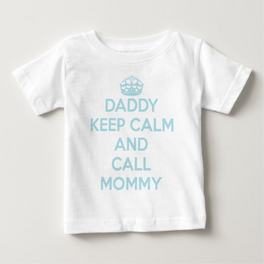 Daddy Keep Calm T-shirt (lichtblauw) (Voorkant)