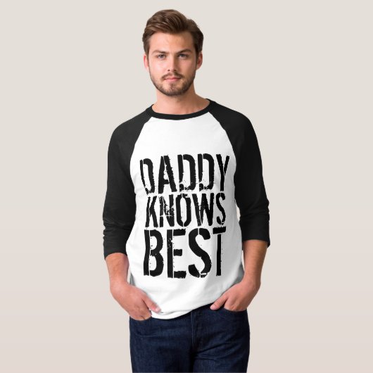 DADDY KNOWS BESTE  Mannen T-Shirts (Voorkant volledig)