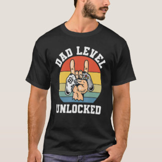 Daddy Level Unlocked New Dad Pregnancy Announcemen T-shirt