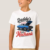 Daddy Little Mechanic Classic Car Keepsake Draag T-shirt (Voorkant)