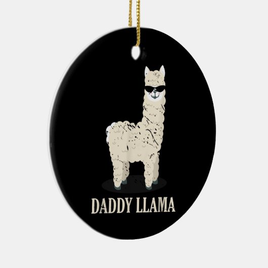 Daddy Llama Alpaca Grappig Dierenvriend Keramisch Ornament (Rechts)