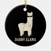 Daddy Llama Alpaca Grappig Dierenvriend Keramisch Ornament (Voorkant)
