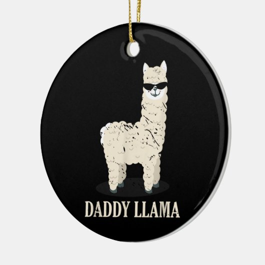 Daddy Llama Alpaca Grappig Dierenvriend Keramisch Ornament (Links)