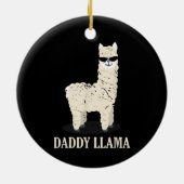 Daddy Llama Alpaca Grappig Dierenvriend Keramisch Ornament (Achterkant)