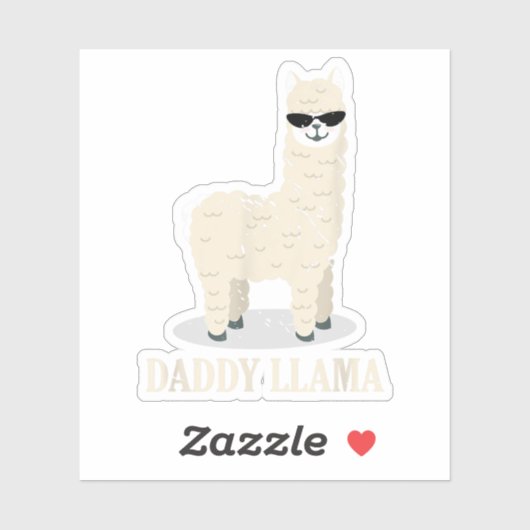 Daddy Llama Alpaca Grappig Dierenvriend Sticker (Vel)