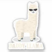 Daddy Llama Alpaca Grappig Dierenvriend Sticker (Voorkant)