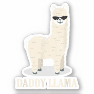 Daddy Llama Alpaca Grappig Dierenvriend Sticker