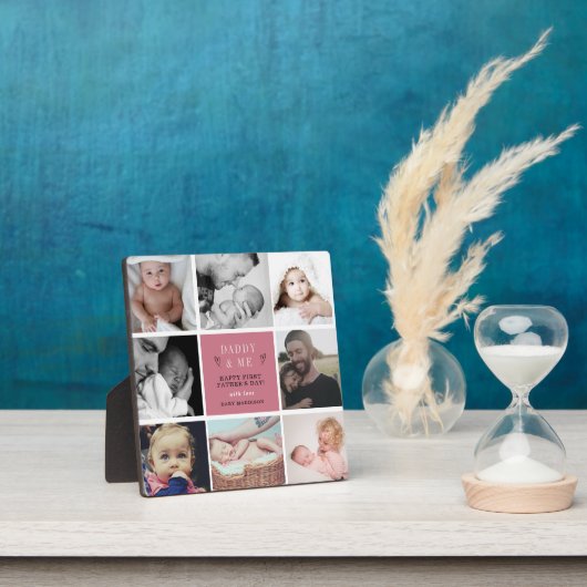 'Daddy & Me' 1e Vaderdag foto collage plaque Fotoplaat (Insitu)