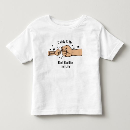 Daddy & Me Beste Buddies voor het Leven 1e Vaderda Kinder Shirts (Voorkant)