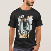 Daddy Modern Eenvoudige Grunge Custom Baby Foto T-shirt (Voorkant)