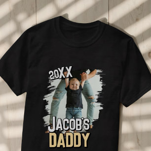 Daddy Modern Eenvoudige Grunge Custom Baby Foto T-shirt