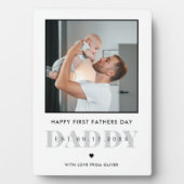 Daddy Modern Minimalistische Eerste Vaderdag Foto Fotoplaat (voorkant)